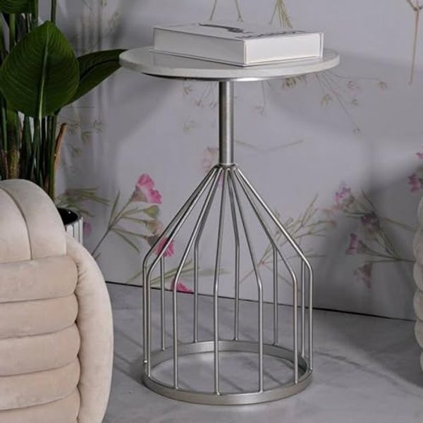 Dmora Couchtisch Lepenci 37,5 x 37,5 x 58h cm Silber