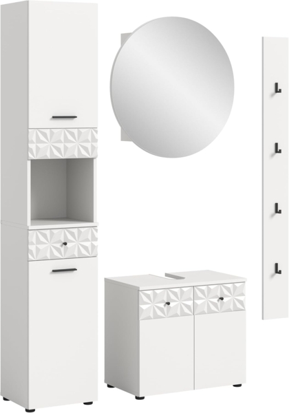 Xonox Prisma Badkombination (B/H/T 141x187x37 cm) in weiß Nachbildung