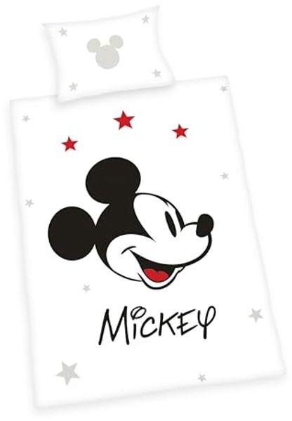 Mickey Mouse Bettwäsche für Kinder 2tlg. Set 100 x 135 + 40 x 60 cm