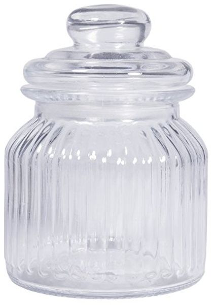Vorratsglas, gerillt, 11cm ø, 15cm, mit Deckel, 625ml