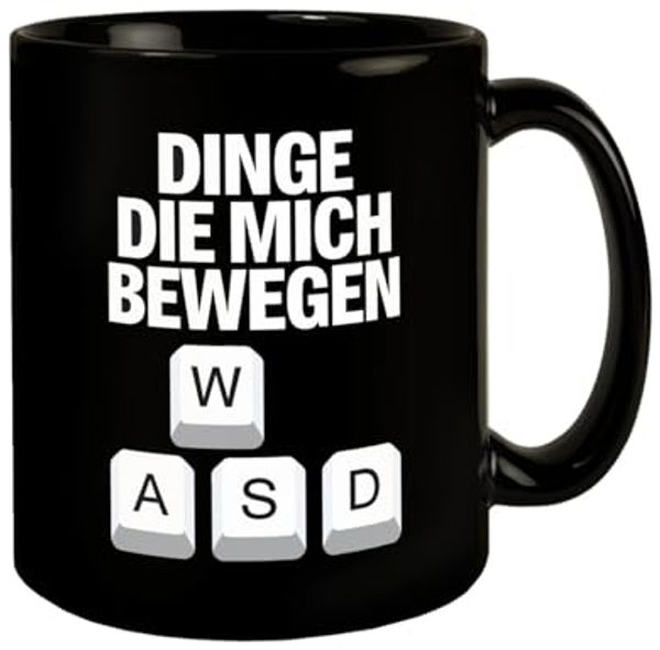 speecheese Tasse WASD Gamer Tasse - Dinge die mich bewegen