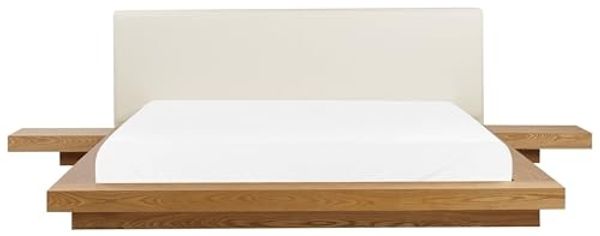 Bett heller Holzfarbton Lattenrost 180x200 cm ZEN