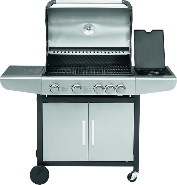 Justus 'Ares 4 SU' BBQ Gasgrill, 4+1 Brenner, Edelstahl silber, 133 x 57 x 112 cm Bild 3