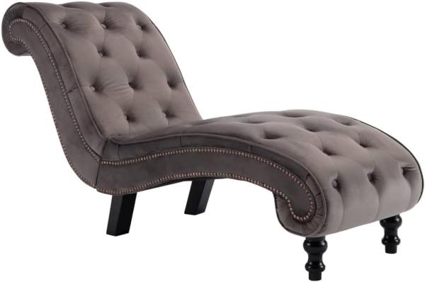 vidaXL Chaiselongue Grau Samt 248609