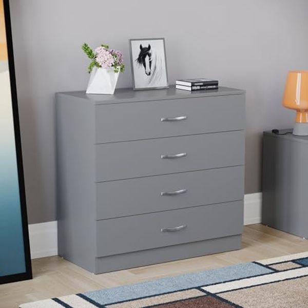 Vida Designs Kommode, Metall, Grau, H 72cm x W 75cm x D 36cm