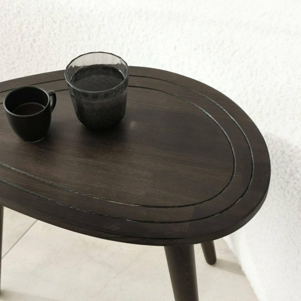 Dmora - Wohnzimmertisch Azha, Niedriger Wohnzimmertisch, Kaffeeregal, Couchtisch für Sofa, 50x33h52 cm, Anthrazit Bild 4