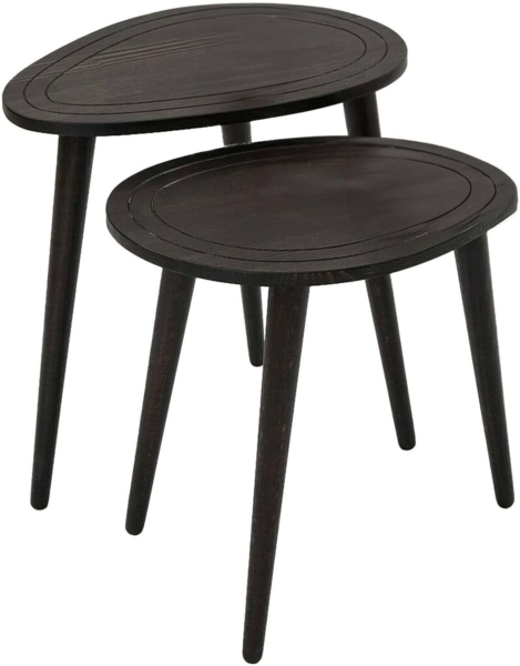 Dmora - Wohnzimmertisch Azha, Niedriger Wohnzimmertisch, Kaffeeregal, Couchtisch für Sofa, 50x33h52 cm, Anthrazit Bild 3