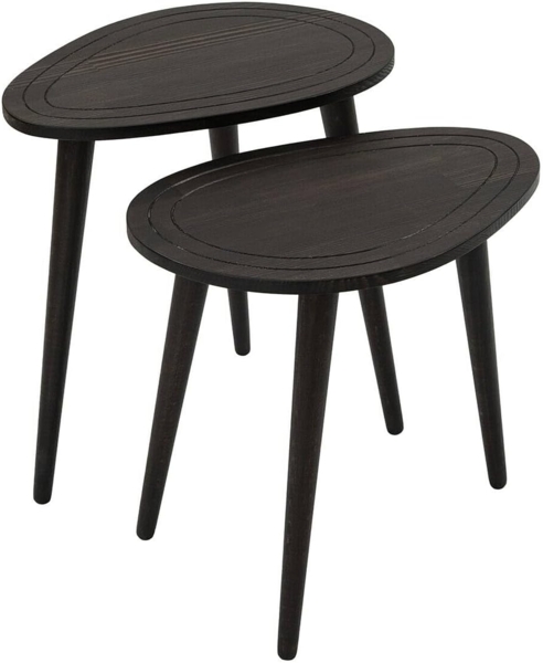 Dmora - Wohnzimmertisch Azha, Niedriger Wohnzimmertisch, Kaffeeregal, Couchtisch für Sofa, 50x33h52 cm, Anthrazit Bild 9