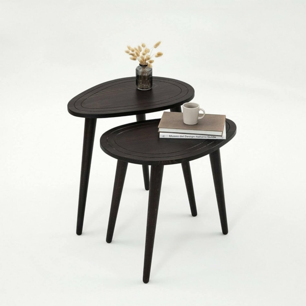 Dmora - Wohnzimmertisch Azha, Niedriger Wohnzimmertisch, Kaffeeregal, Couchtisch für Sofa, 50x33h52 cm, Anthrazit Bild 8