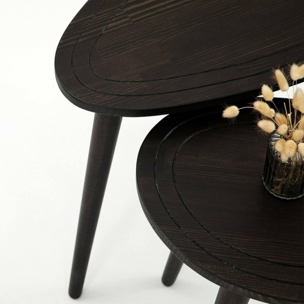 Dmora - Wohnzimmertisch Azha, Niedriger Wohnzimmertisch, Kaffeeregal, Couchtisch für Sofa, 50x33h52 cm, Anthrazit Bild 7