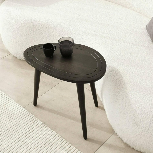 Dmora - Wohnzimmertisch Azha, Niedriger Wohnzimmertisch, Kaffeeregal, Couchtisch für Sofa, 50x33h52 cm, Anthrazit Bild 5