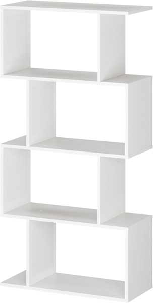 RICOO Regal 140 x 70 x 30 cm, Standregal weiß matt WM074-WM Spannplatte aus Holz, Bücherregal Wandregal, Regale & Ablagen, schmales Regal, Büroregal, kleines Regal schmal, Büro Bücherregale