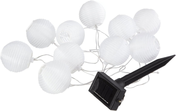 LED-Solarlichterkette "Ball White",10teilig