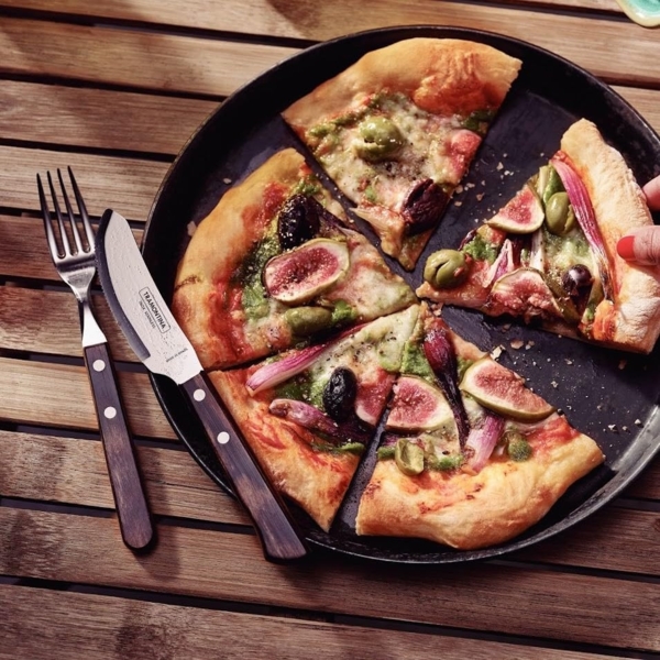 Tramontina Besteck-Set Pizzabesteck Set für 4 Personen - 4x Pizzamesser, 4x Pizzagabeln (8-tlg), 4 Personen, Edelstahl, 8-tlg, rostfreier Edelstahl, FSC, spülmaschinenfest Bild 6