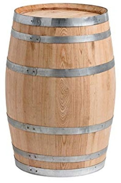 Temesso Stehtisch 100 oder 150 Liter - Holzfass natur - neu gefertigt aus Kastanie