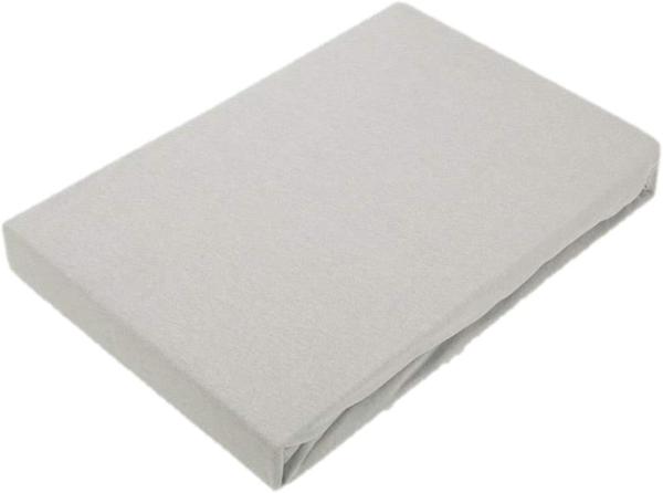 Jersey Spannbettlaken für Wasserbetten Rundumgummizug 200 x 220 cm Silber