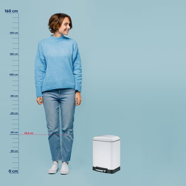 Kela 'Davino' Treteimer, 12 L, Edelstahl, weiß Bild 4