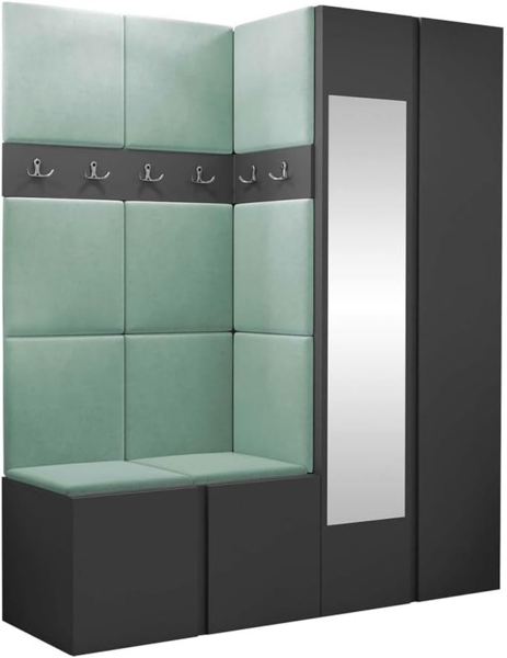 Garderoben-Set Monati XII, Graphit, Farbe: Manila 11