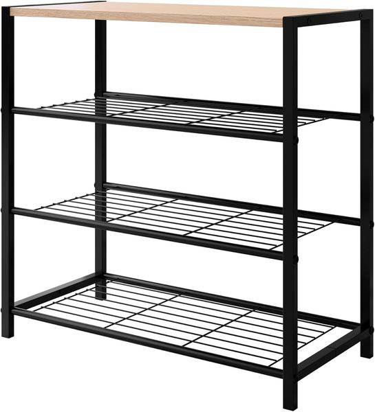 Schuhschrank Stonzi (Farbe: Schwarz / Schwarz + Holz) Bild 4