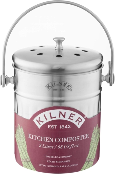 KILNER Biomülleimer "Küchen-Komposter", inkl. 2 Kohlefilter, 2 Liter