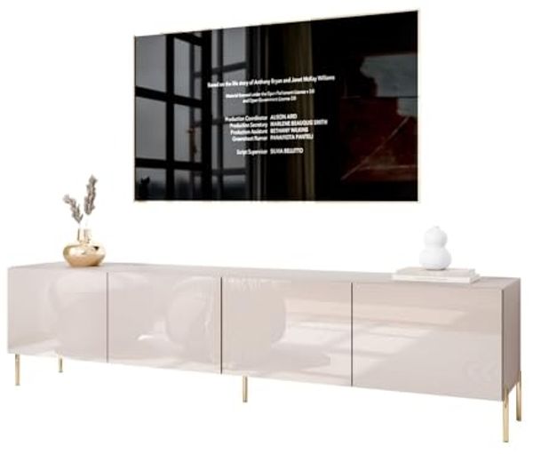 Lookway TV-Schrank TV-Schrank COLGANTE 200 in Kaschmir Hochglanz mit Beinen (2x TV- Schrank) Breite: 200 cm