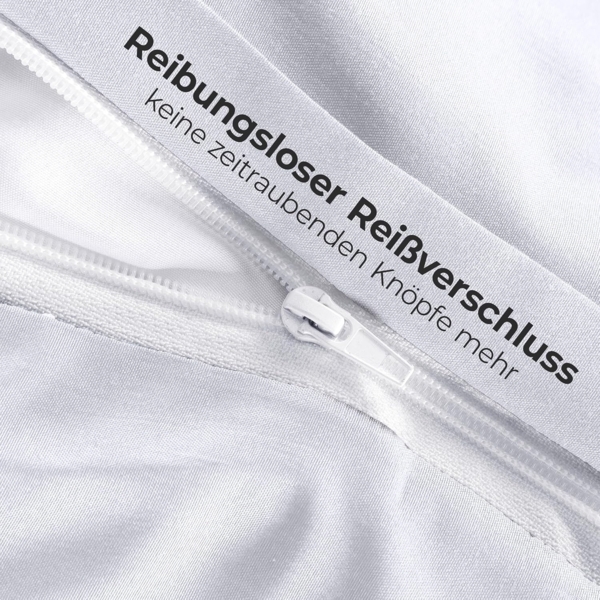 Utopia Bedding Bettwäsche Set - Mikrofaser Bettbezug 260x240 cm + 2 Kissenbezüge 65x65 cm - Weiß Bild 6