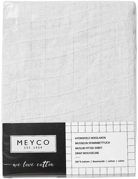 Meyco Molton Stretch Spannbetttuch 70x140/150 cm weiß