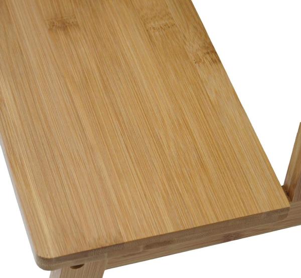 Tritthocker HWC-B87, Stufenhocker Trittbank Holzhocker, Bambus 43x47x38cm Bild 7