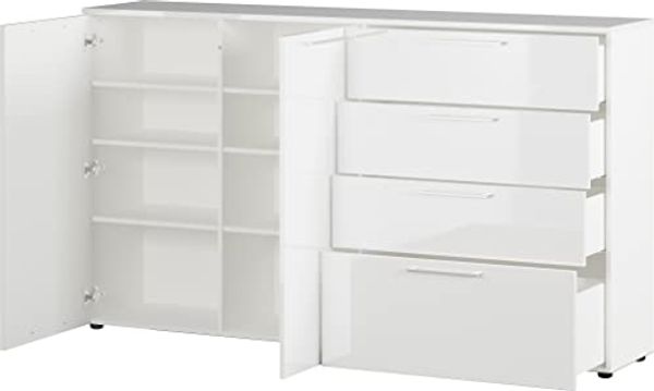 Kommode Summer / GW-Sunnyvale, Holzwerkstoff, Weiß, 186 x 107 x 40 cm Bild 5