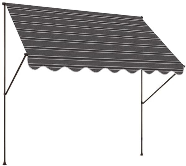 Angerer Freizeitmöbel Klemmmarkise hellgrau-grau, Ausfall: 150 cm, versch. Breiten