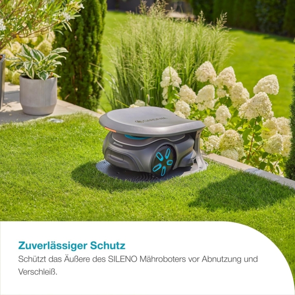 Gardena Mähroboter Garage, Kunststoff grau, 38,2 x 78 x 52,1 cm Bild 3