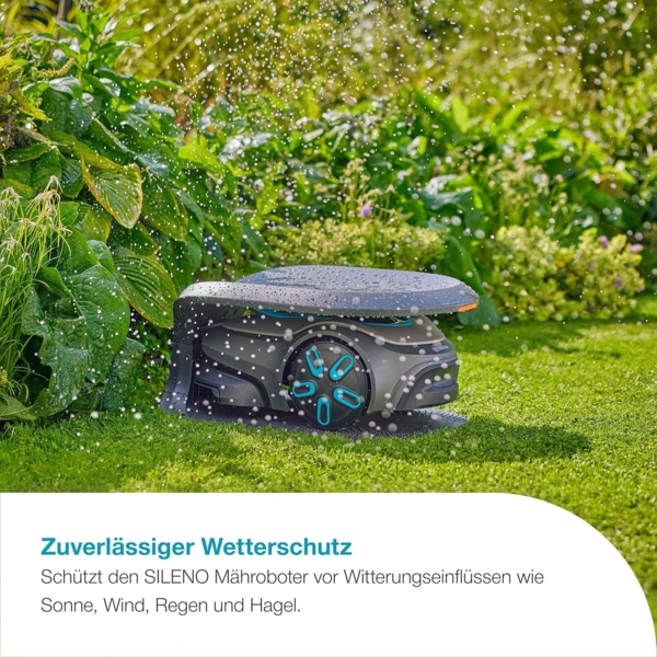 Gardena Mähroboter Garage, Kunststoff grau, 38,2 x 78 x 52,1 cm Bild 2