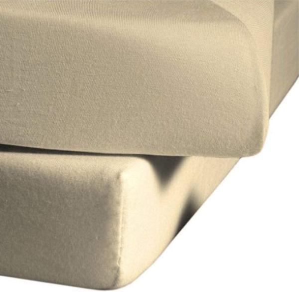 fleuresse Single Jersey Spannbettlaken Jenny C 200x200 cm Beige