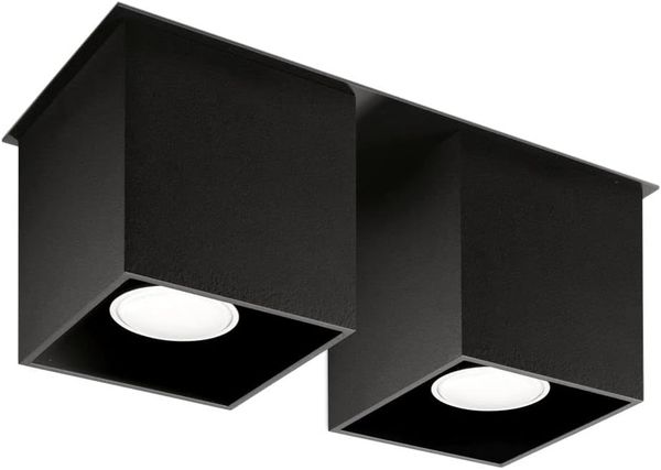 Sollux Leuchten QUAD 2 Plafond Schwarz, SL. 0063