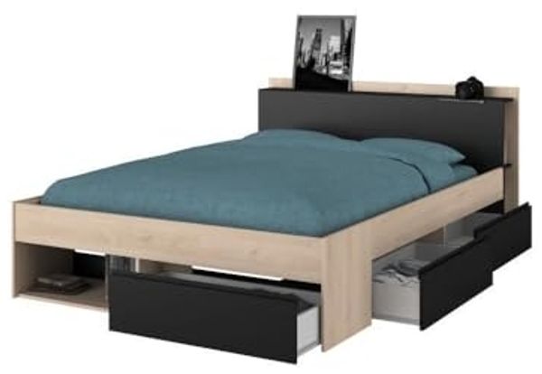 Parisot Most 8 Jugendzimmer Schubkastenbett Stauraumbett aus Eiche 160x200