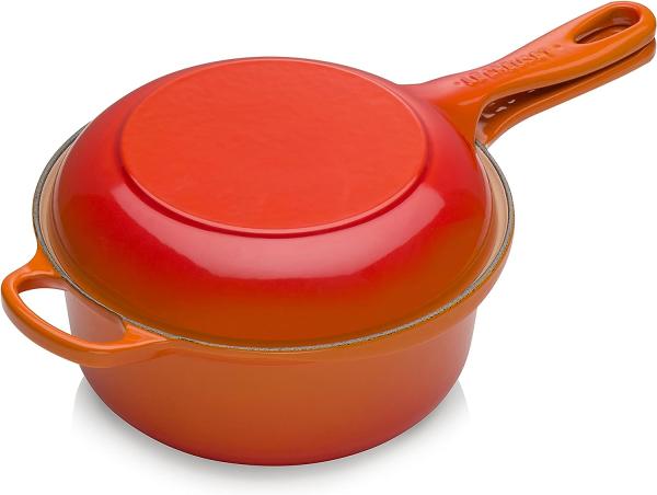 Marmitout 22 cm Ofenrot Gusseisen Signature Le Creuset - GasBackofen geeignet