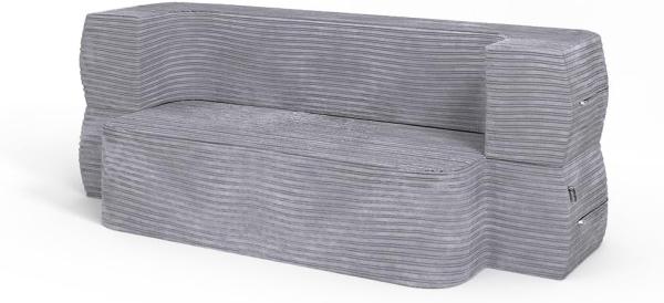 Sofa Lille Grau 190 cm mit Schlaffunktion Vitalispa