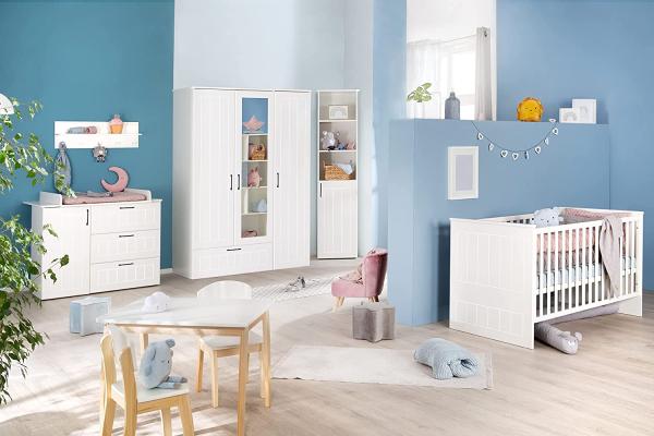 roba Kinderzimmerset 'Sylt' 2-teilig - Bett 70 x 140 - Wickelkommode - Weiß