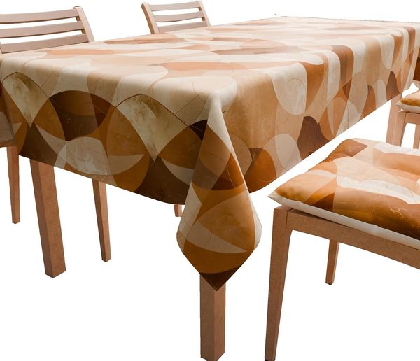 PETTI Artigiani Italiani - Tischdecke, Tischdecke, Küchentischdecke im Baumwolldesign Lidia Beige X12 Sitzplätze (140x240 cm) 100% Made in Italy
