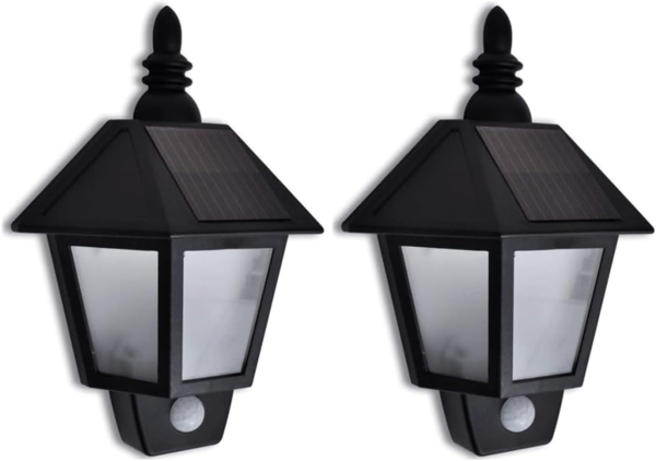 vidaXL Solar-Wandleuchten mit Bewegungsmelder 2 Stk. 270518