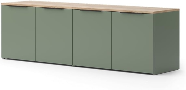 Wohnwand Wido Grün 2 Teile Vicco