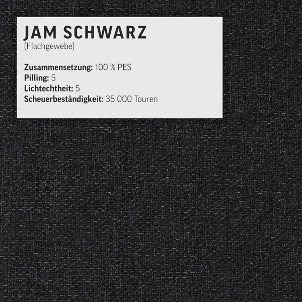 Mivano Ecksofa Prestige, Modernes Bettsofa in L-Form mit Ottomane und Schlaffunktion, Kopfteile und Armteil verstellbar, 265 x 74 x 223, Strukturstoff, schwarz Bild 8