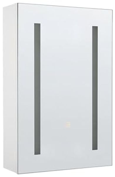 Bad Spiegelschrank weiß / silber mit LED-Beleuchtung 40x60 cm CAMERON