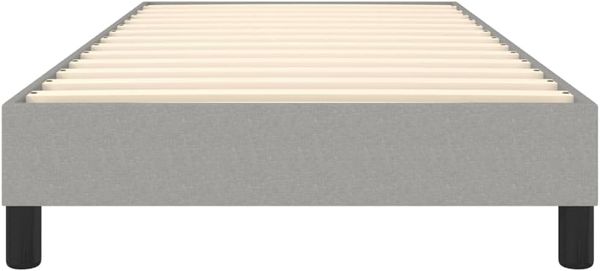 vidaXL Polsterbett, Stoff, 25,0 cm, Hellgrau, 80x200 cm, mit Lattenrost, Schwarz Bild 6