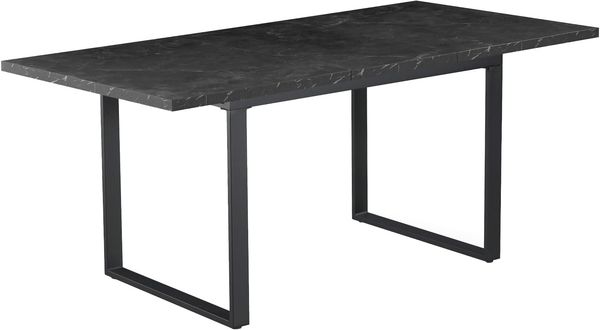B&D home Esstisch LARS, Metallgestell schwarz oder weiß, ausziehbar 120-160cm, 4-6 Personen