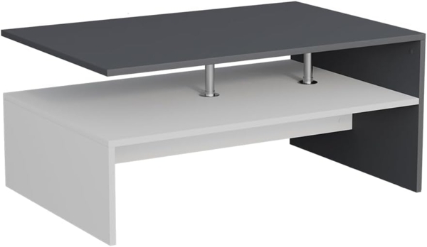 Couchtisch Amato Anthrazit/Weiß 90 x 52.6 cm Vicco