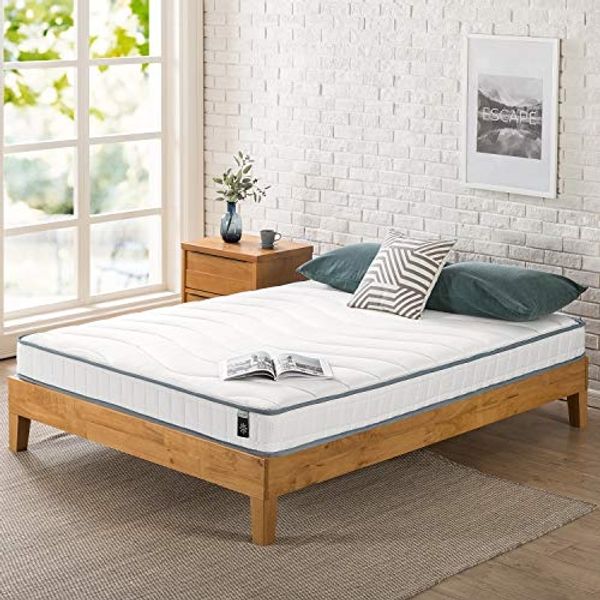 Zinus 15,25 cm Schaumstoff- und Federkernmatratze / CertiPUR-US zertifizierte Schaumstoffe/ Rollmatratze/ Oeko-Tex zertifiziert / H3-H4/ 180x200 cm, Weiß
