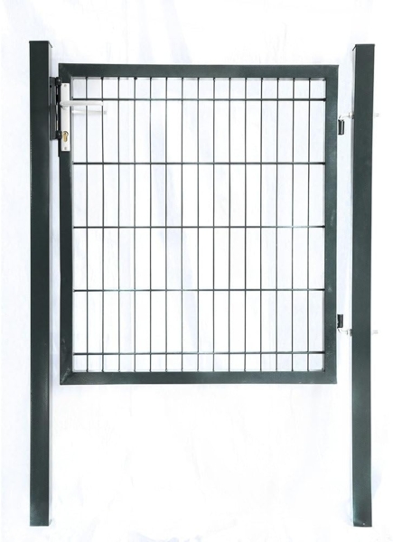 HOME DELUXE Gartentor für Doppelstabmattenzaun PORTARIUS - 120 cm Anthrazit