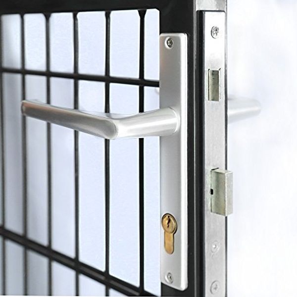 HOME DELUXE Gartentor für Doppelstabmattenzaun PORTARIUS - 120 cm Anthrazit Bild 3