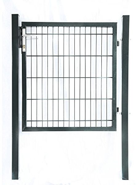 HOME DELUXE Gartentor für Doppelstabmattenzaun PORTARIUS - 120 cm Anthrazit